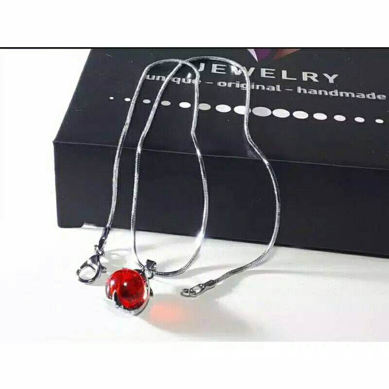 VeE Kalung Liontin Batu Giok Mata Kucing Ungu - Kalung Terapi Kesehatan
