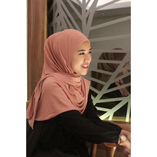 PASHMINA JERSEY zoya instan Dusty Pink/ Jersey Pashmina / Pashmina Anti Ribet / Pashmina Arini