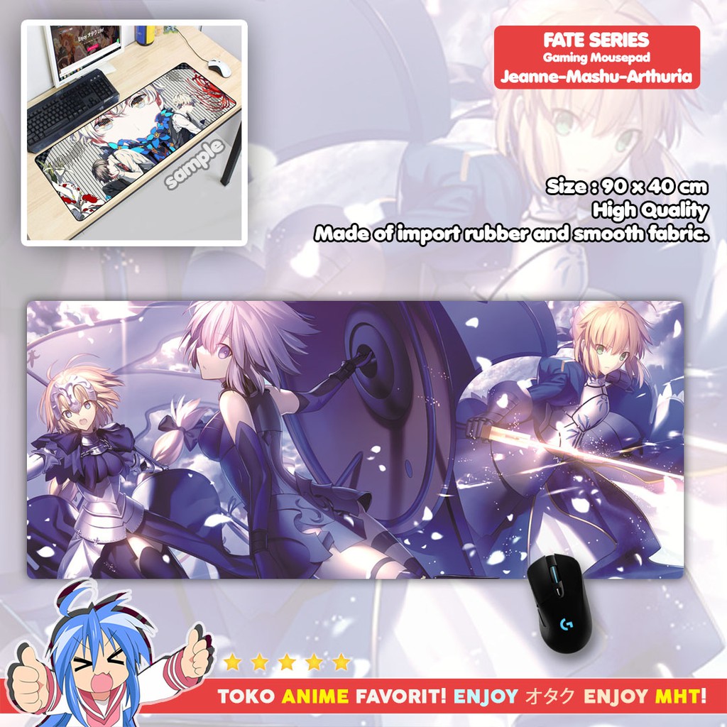 Mousepad Anime Gaming - Deskpad - Fate : Jeanne Mashu Arthuria Saber