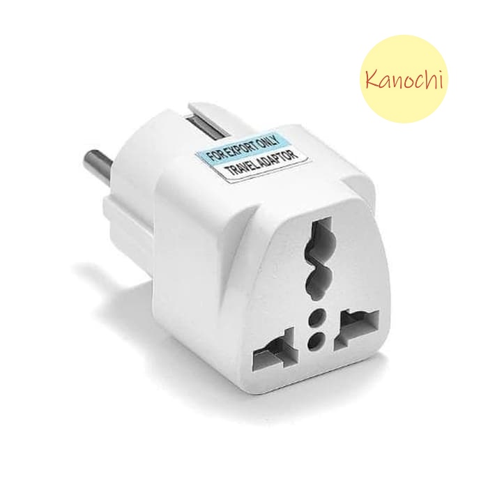 Over Steker Adaptor 3 Kaki Travel Adapter ke 2 Universal AU+ UK + US