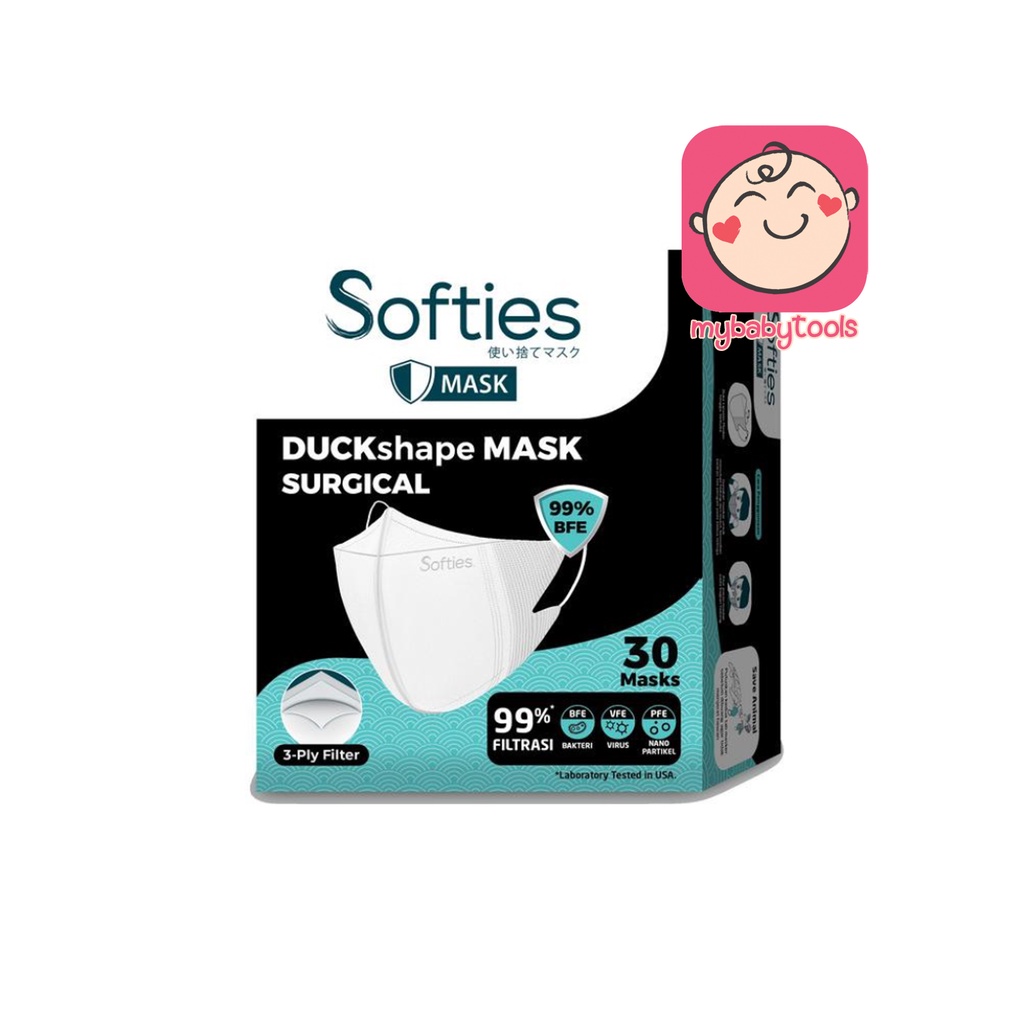 SOFTIES DUCKSHAPE MASKER 3 PLY EARLOOP DAILY MASK 30S