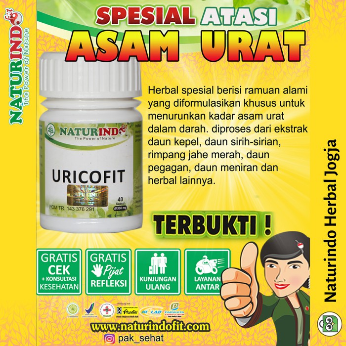 Obat Herbal Asam Urat Nyeri Sendi  kesemutan Di Kaki Uricofit Naturindo-4