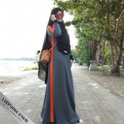 Orange | Hijabiah Sport Gamis Syari Set Original By Hijabiah
