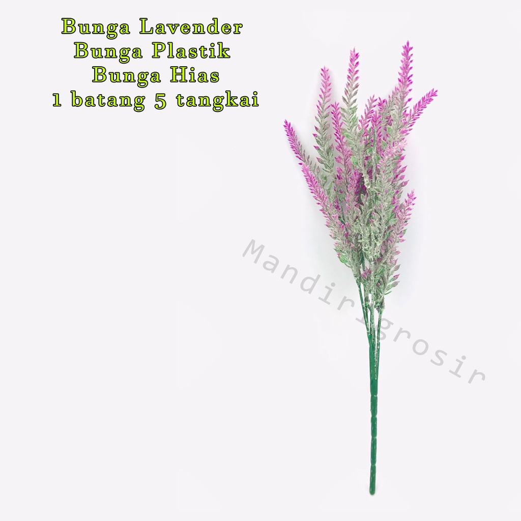 Bunga Plastik *Bunga Lavender * Bunga Hias *1 batang 5 tangkai