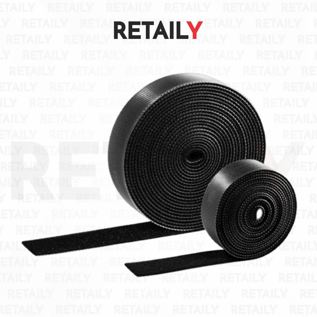 Retaily HL0132 Velcro Kabel Strap Pengikat Kabel Perekat Kabel 10 Meter Merapikan Kabel