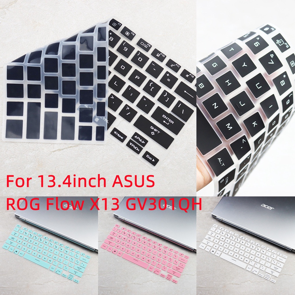 Cover Pelindung Keyboard ASUS ROG Flow X13 GV301QH GV301Q PV301 Bahan Silikon Tahan Air Dan Debu Ukuran 13.4 Inch