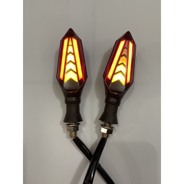 sen motor variasi running 2 warna led byson rxking vixion dtracker crf wr klx dll-2sisi senja merah