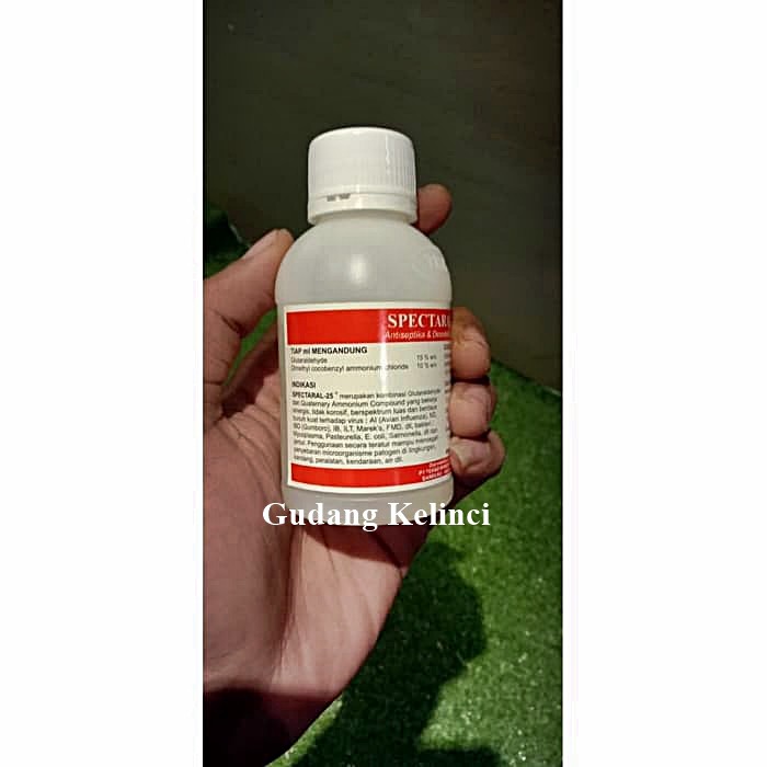 Disinfektan dan antiseptik multiguna SPECTARAL 25 isi 100 ml produksi TMC