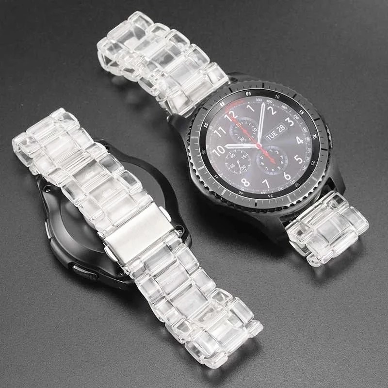 STRAP TALI JAM TANGAN - RESIN STYLE 3 BEADS 22MM- FOR SAMSUNG GALAXY WATCH S3 S4 FRONTIER