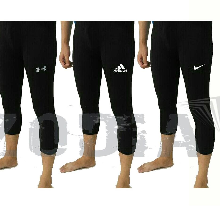 FLASS SALE  BGS387 Celana Legging 3/4 Short Pendek Olahraga Sport Pants Basket Volly Badminton Futsa