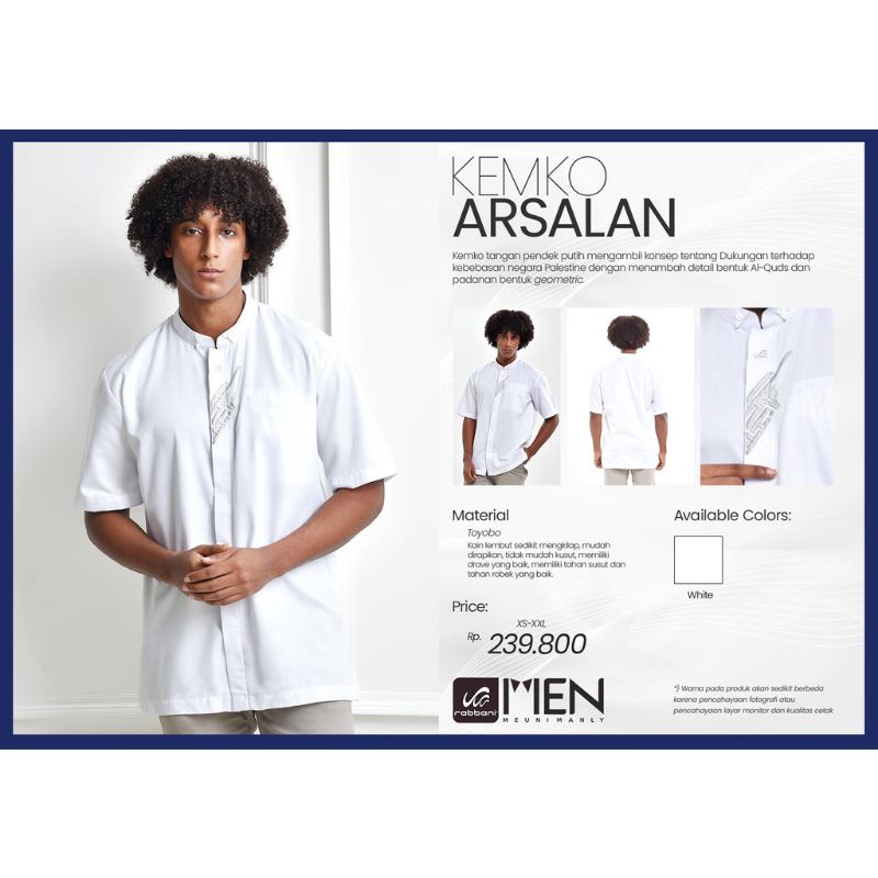 RABBANI - KEMKO RABBANI PUTIH - KEMKO PUTIH LENGAN PENDEK - KEMKO RABBANI  NEW