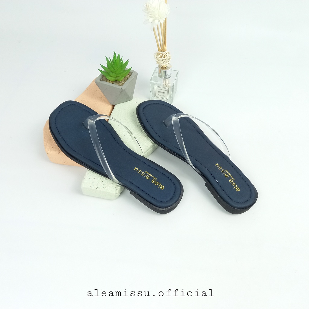 Swalin sandals Jelly Transparan Flat Sandal jepit by aleamissu