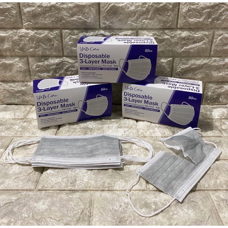 Masker 3PLY Isi 50PCS/BOX Disposable Protective face Mask Earloop Masker Pelindung/Anti Bakteri