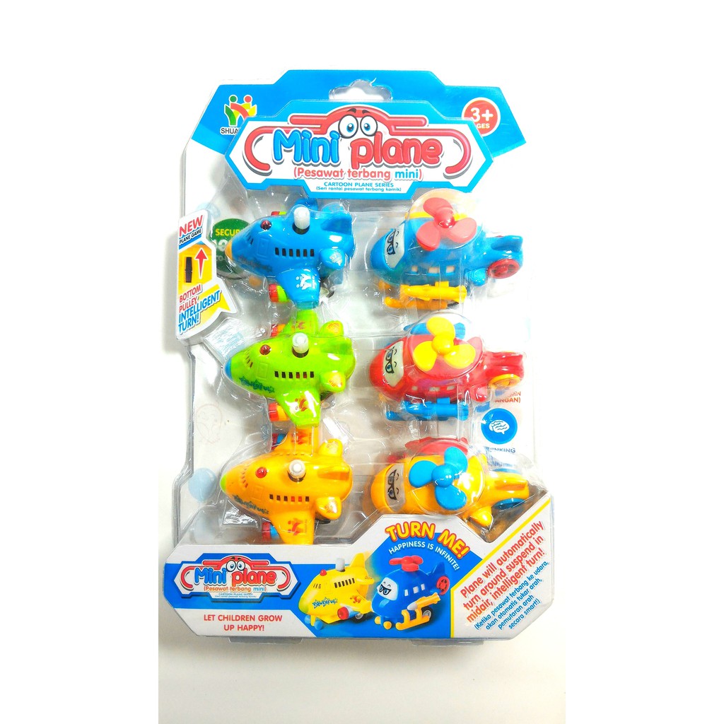 Mainan Anak MINI PLANE ISI 6PCS , PESAWAT MINI TERBANG