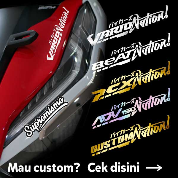 Stiker Vario Nation / Sticker Motor Nation Vario Beat ADV PCX Costum / Stiker Costum Nation / Sticker Chrome Vario Beat ADV PCX Nation Glossy Waterproof / Sticker Hologram Vario ADV PCX Beat Nation