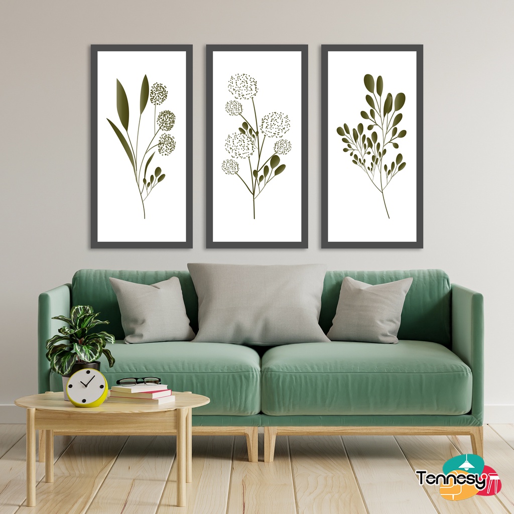 TENNESY HIASAN DINDING FLOWER BUNGA FRAME WALL DECOR 15x30CM PAJANGAN KAYU POSTER DEKORASI DINDING KAMAR TIDUR RUMAH