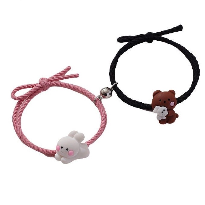 2 PCS Gelang Couple Magnet Pasangan Kartun Lucu Animal Couple Magnet Persahabatan