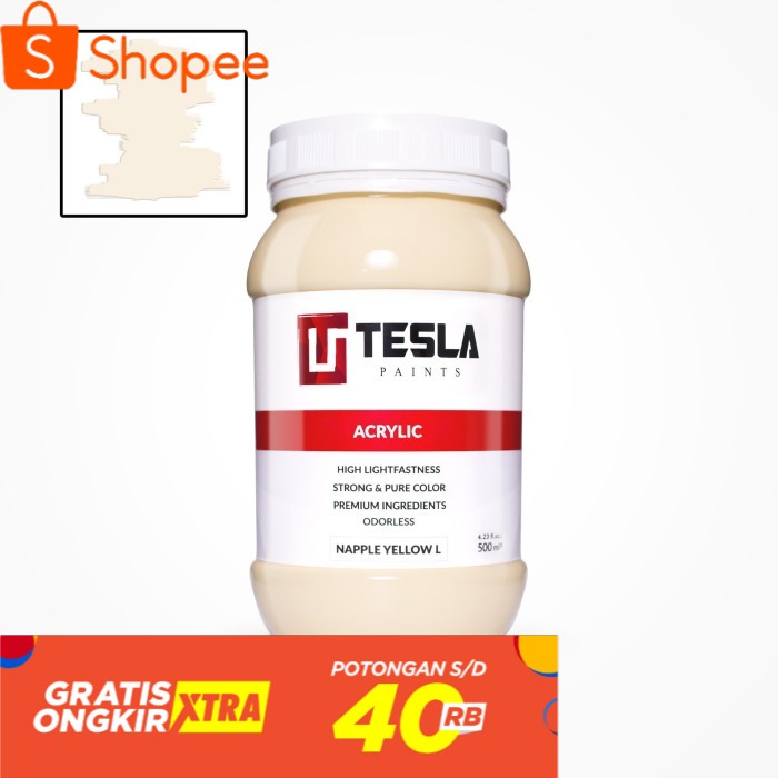 

Tesla Acrylic 500 ml Naples Yellow Light