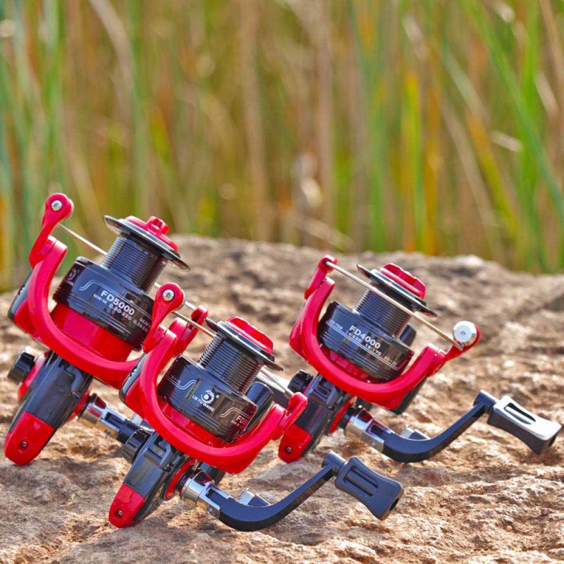 Reel Rel Rell Real Ril Riil Rill Pancing FD5000 Reel Pancing 8 Ball Bearing 5.21 Hitam Merah