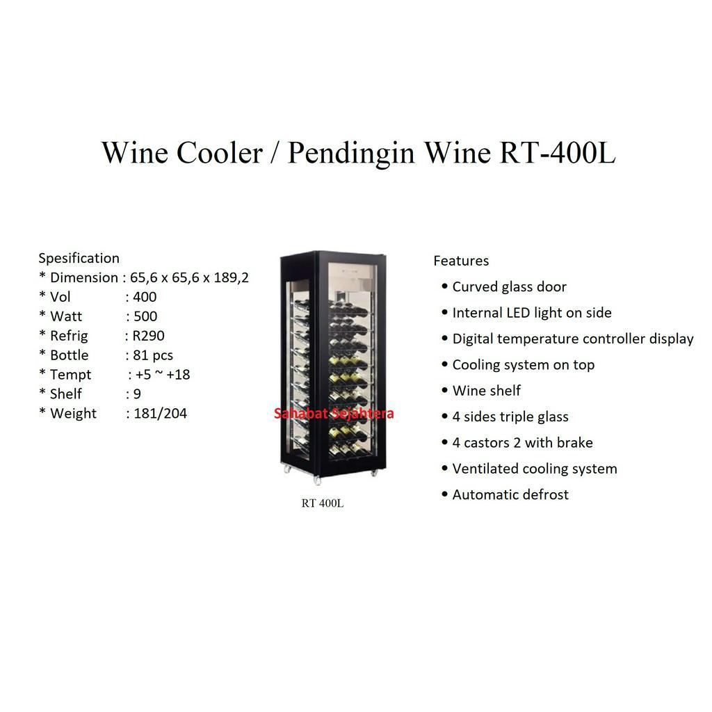 GEA Wine Cooler Single Temperature RT-400L Kulkas Pendingin Penyimpan Wine