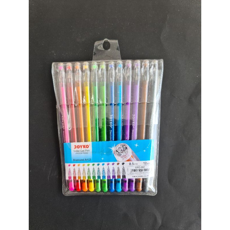 

Joyko color gel pen bolpoin warna diamond art isi 12