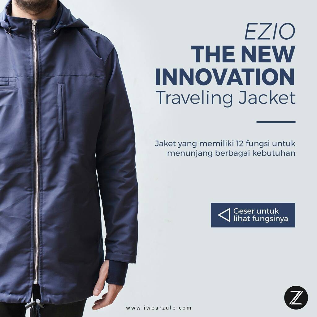 JAKET MULTIFUNGSI EZIO IWEARZULE ( ORIGINAL )