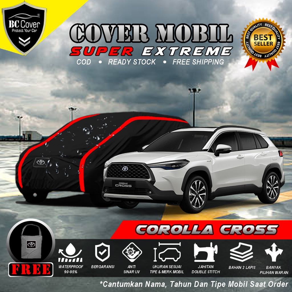 Body Cover Mobil Corolla Cross Waterproof / Sarung Mobil Corolla Cross Waterproof / Selimut Toyota Corolla Cross Tutup Penutup Mantol Kerudung Mantel Corolla 2021 Waterproof Outdoor Anti Air