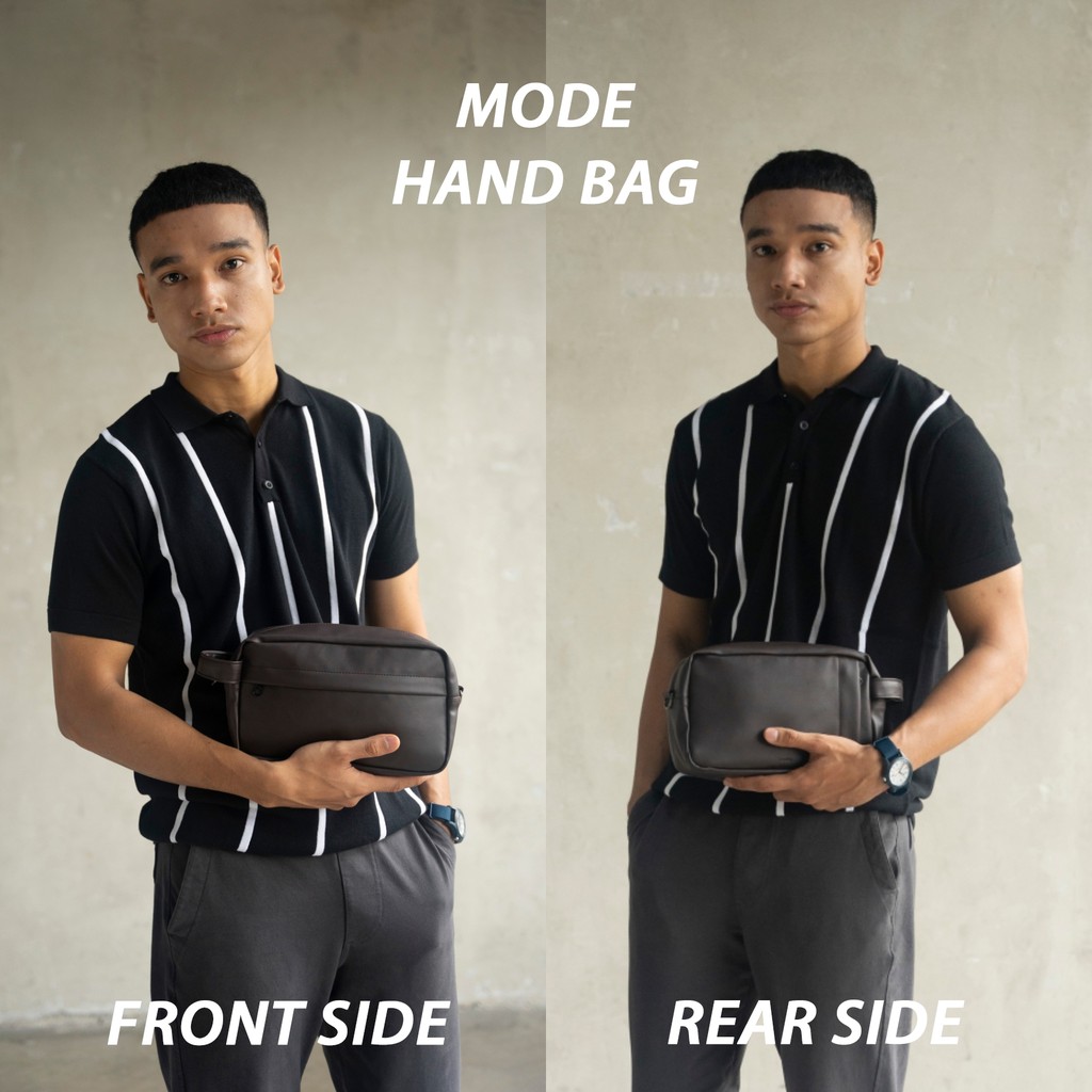 PORTLAND 4in1 Bags - Tas Kulit Pria Hand Bag + Sling Bag