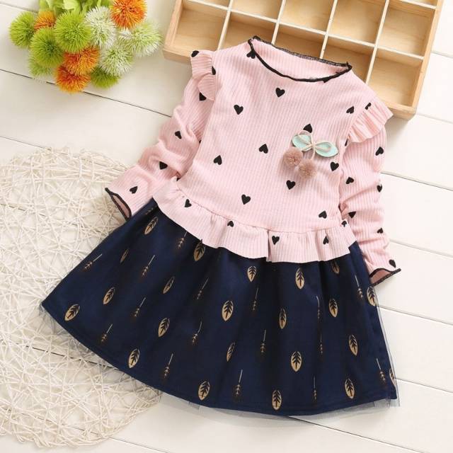 CHUBBI 12 Dress Anak Perempuan L.Panjang Print Love