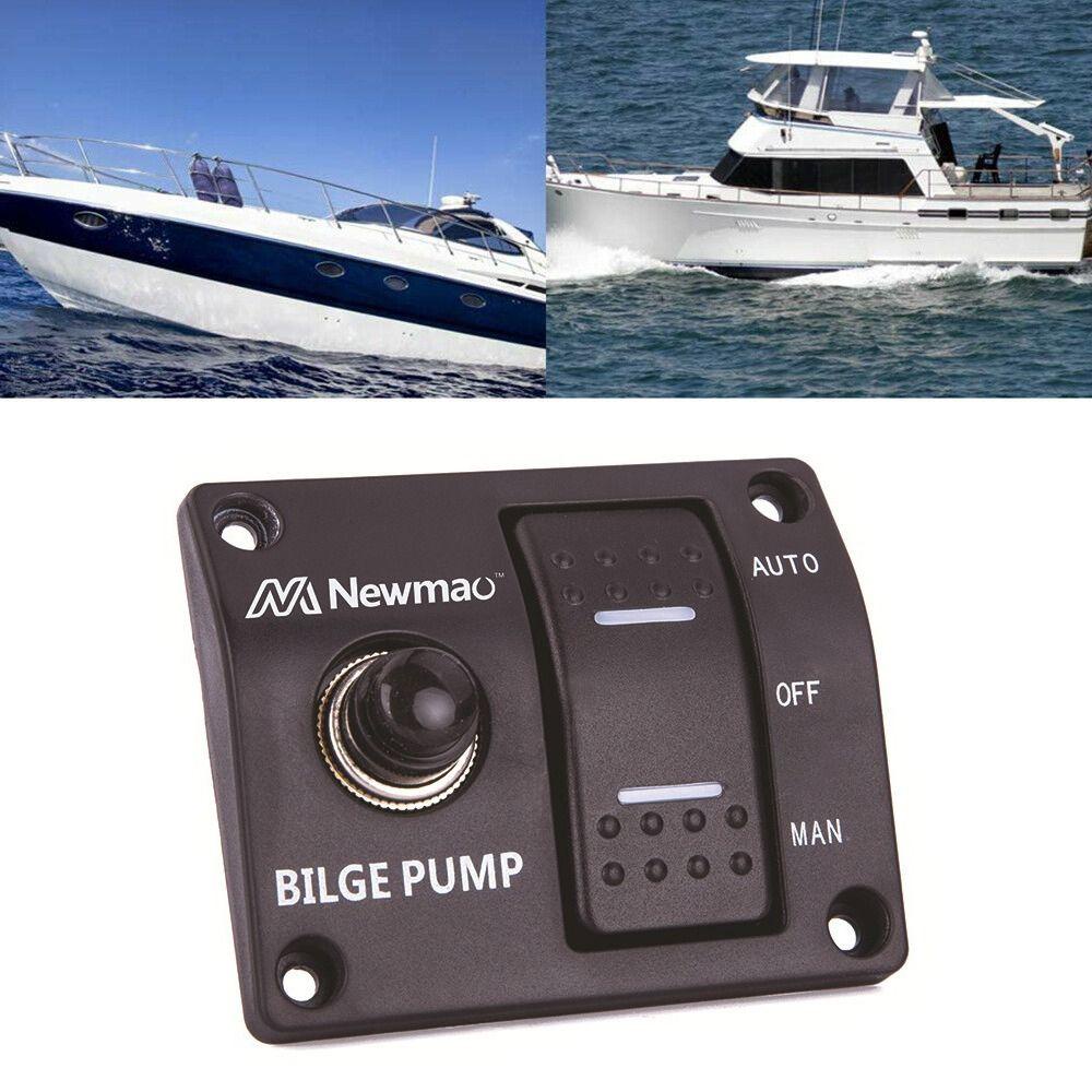 Preva Bilge Saklar Pompa Aksesoris Manual Auto Off 12V/24V Boats Panel