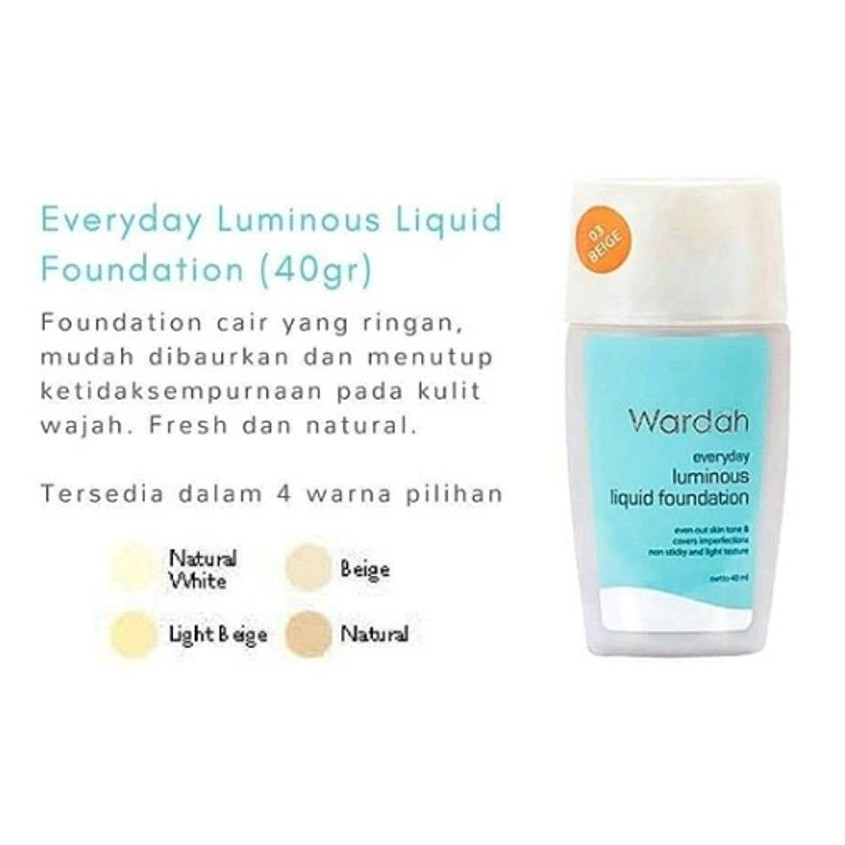 Wardah Everyday Luminous Liquid Foundation 40ml