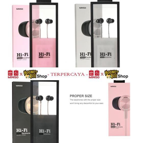 READY Earphone Hi-Fi CD Metal Miniso Headset Handsfree Headphones #