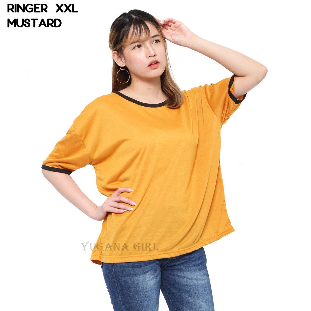 BL G3C RINGER  Baju  Atasan Kaos T Shirt  Polos  Lengan 