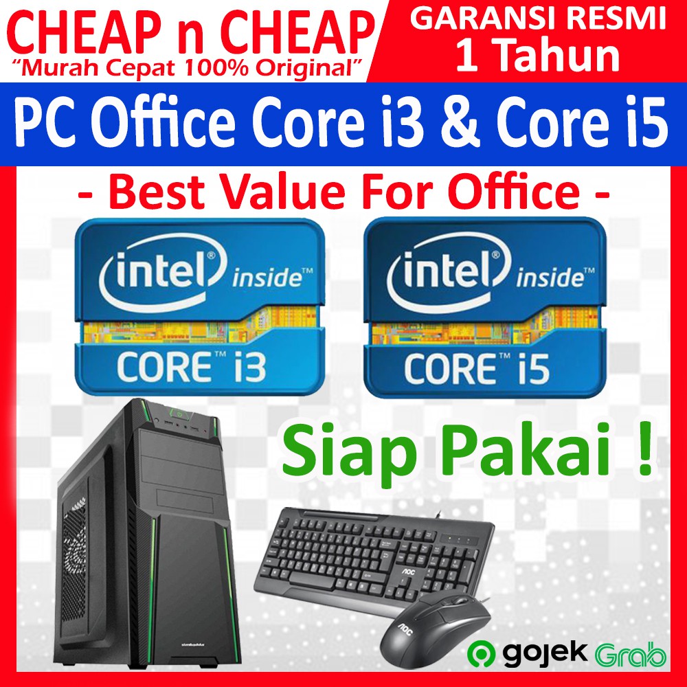 PC Rakitan Core i3 & Core i5 Lengkap - Komputer Kasir Office Sekolah