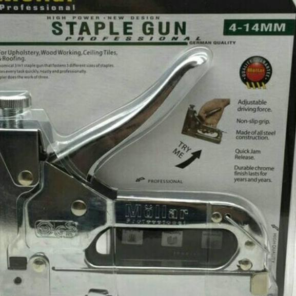 

(PROMO ANL95) Staple Gun Tembak Tacker Staples Stepler Hekter mollar 3in1 jok kulit kardus ❁