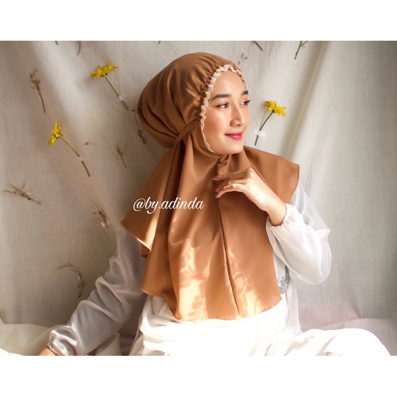 BERGO DAISY KERUT RENDA TALI PREMIUM NON PET DIAMOND HIJAB JILBAB INSTANT maryam