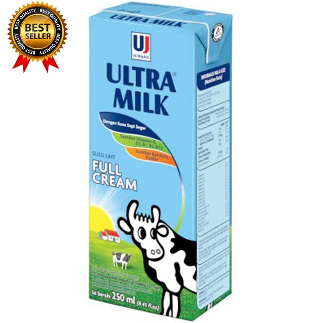 

Susu Ultra Milk UHT 1 Liter / 1000ml Full Cream / Susu Diamond 1 Liter