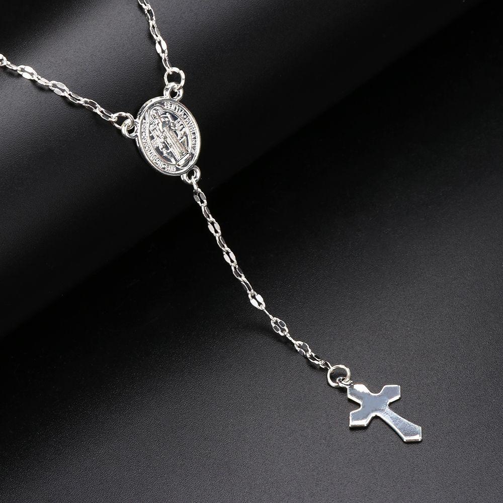 Kalung Rantai Dengan Liontin Salib Gaya Bohemia Untuk Wanita