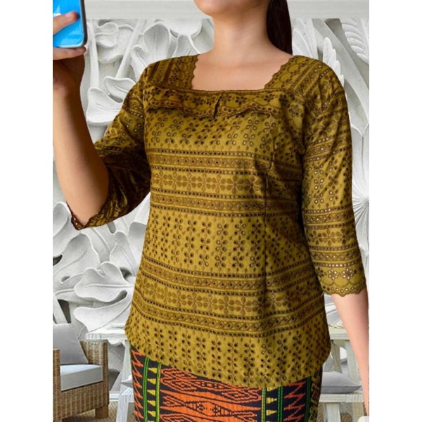 Blouse katun bolong bangkok uk l,xl,xxl