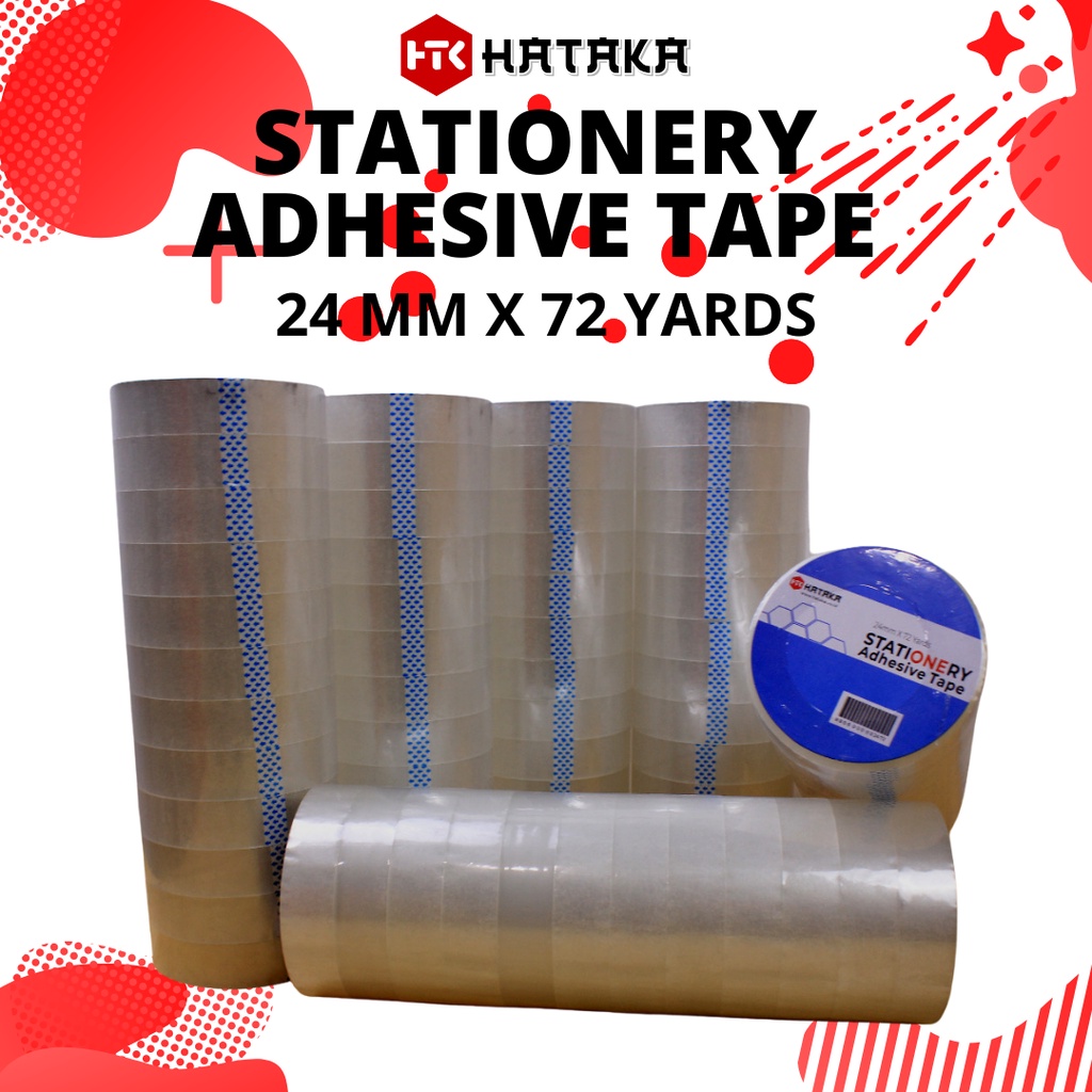 

Stationery Adhesive Tape Solasi Isolasi Besar Ukuran 24 mm X 72 Yards 1 Roll