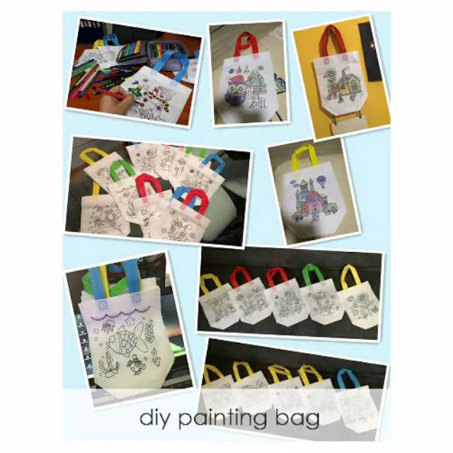 DIY PAINTING BAG mewarnai tas + spidol