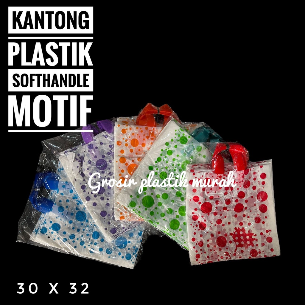 

[ GPM|| SOFT HANDLE MOTIF 30 x 32 ] KANTONG PLASTIK SOFTHANDLE MOTIF ISI 50