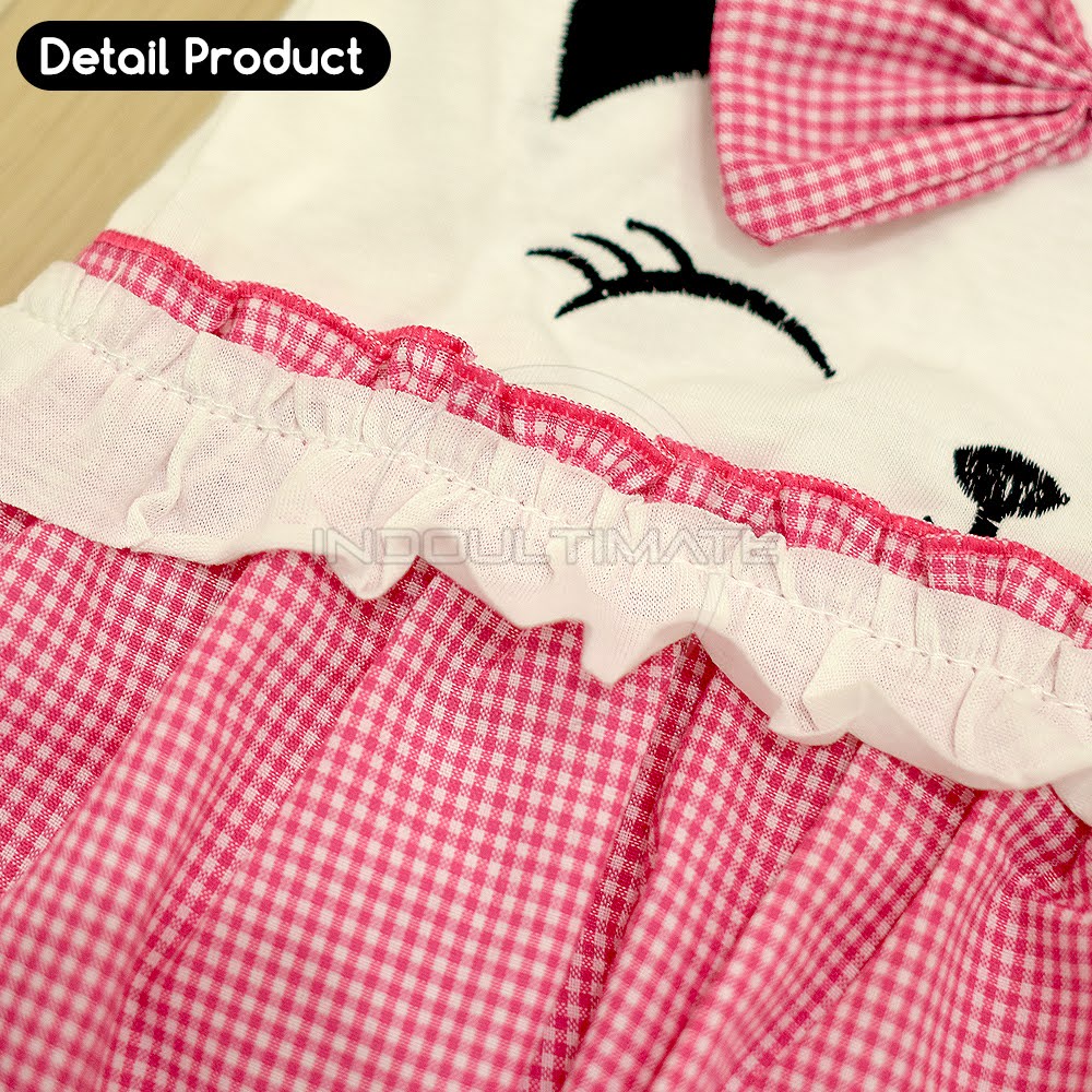 Baju Bayi Perempuan + FREE BANDO Baju Rok Terusan Bayi Rok Bayi Perempuan Pakaian Bayi Perempuan Dress Bayi Pesta Motif Lucu  TRS-041