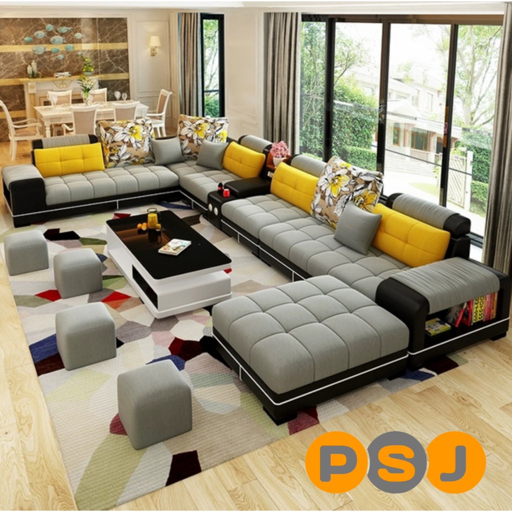 Sofa Leter u sofa jumbo sofa ruang tamu sofa mewah modern