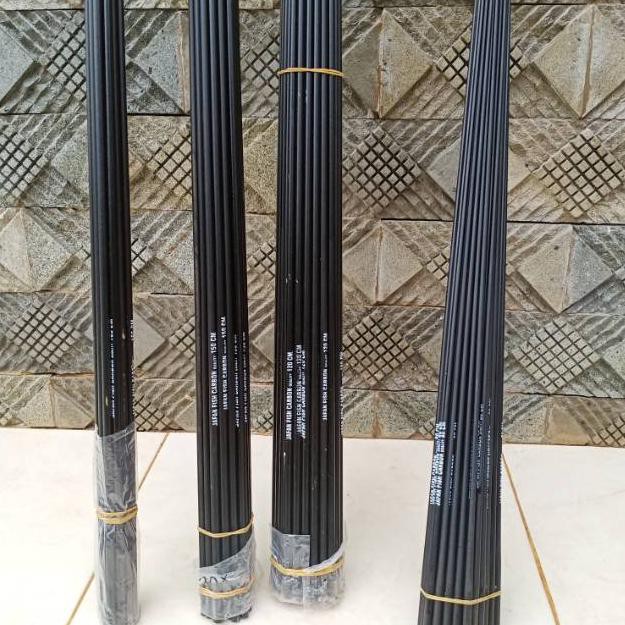Joran karbon sutet  (sudah bubut) warna tinggal original (KODE C0022)
