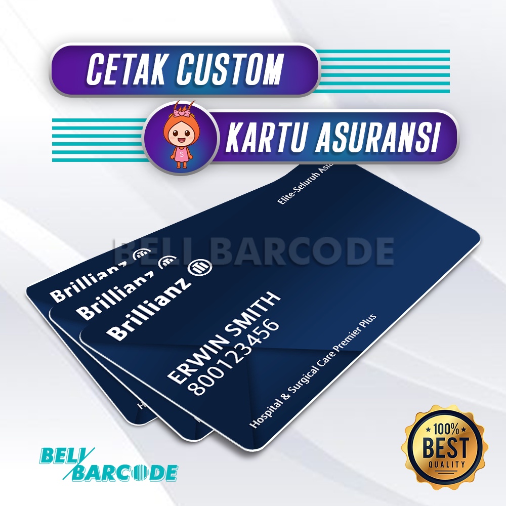 Jasa Custom Preprinted Magnetic ID Card Cetak Kartu Asuransi Kesehatan