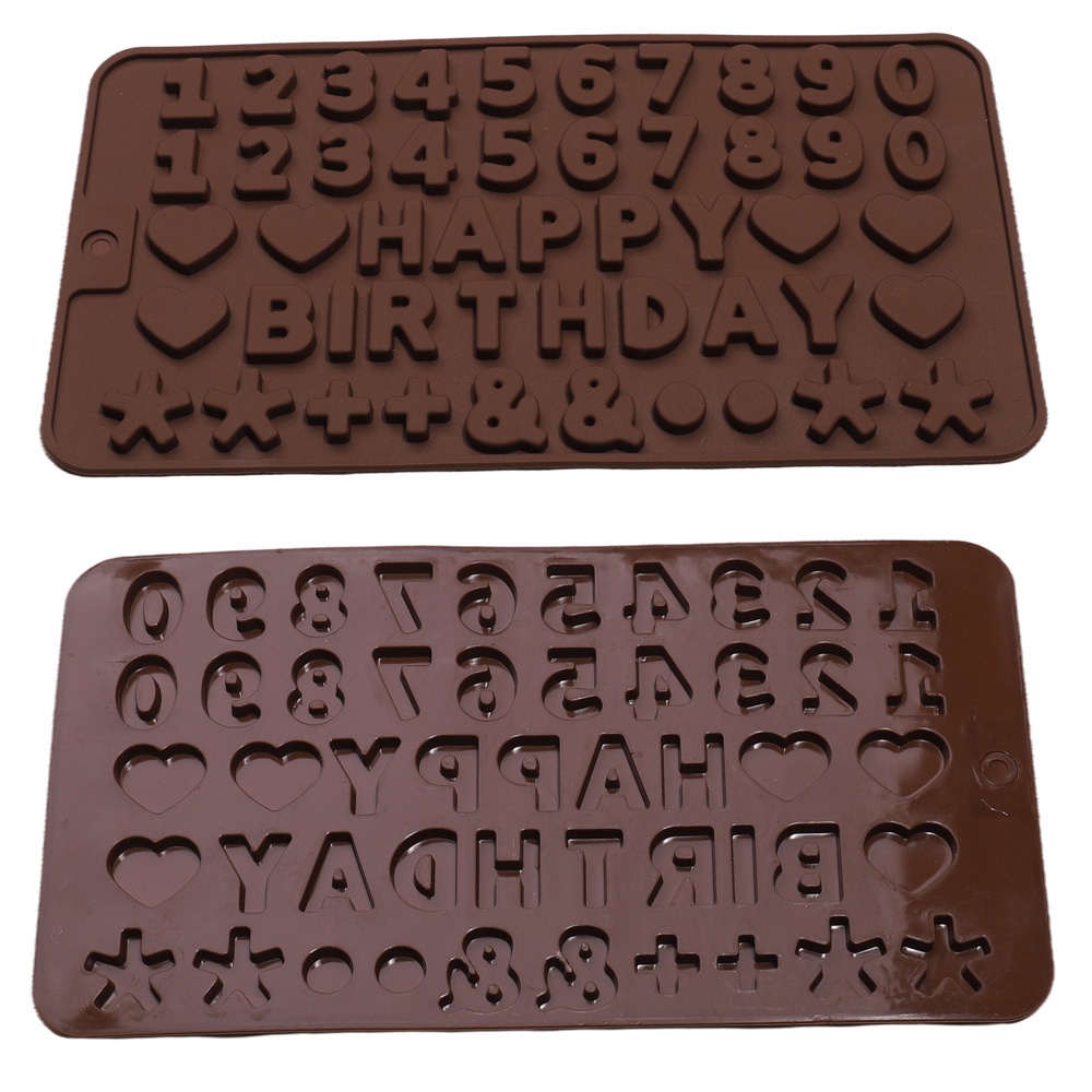 Alphabet Silikon Bentuk Huruf Epoxy abc angka number cetakan Cetakan 3D DIY silicone chocolate mold silikon coklat  cetakan fondant alat dekorasi clay sabun chef