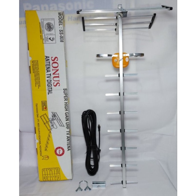 SONUS Antena TV UHF Digital Outdoor Luar Sonus SS-008 JEK+KABEL Tinggal Pasang