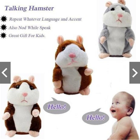 (G_W) Hamster Talking Mainan Boneka Edukasi Anak/Bayi Bisa Meniru Suara