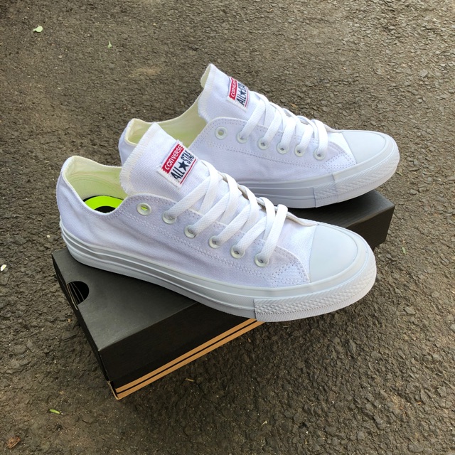 Sepatu converse CT low full white | Shopee Indonesia